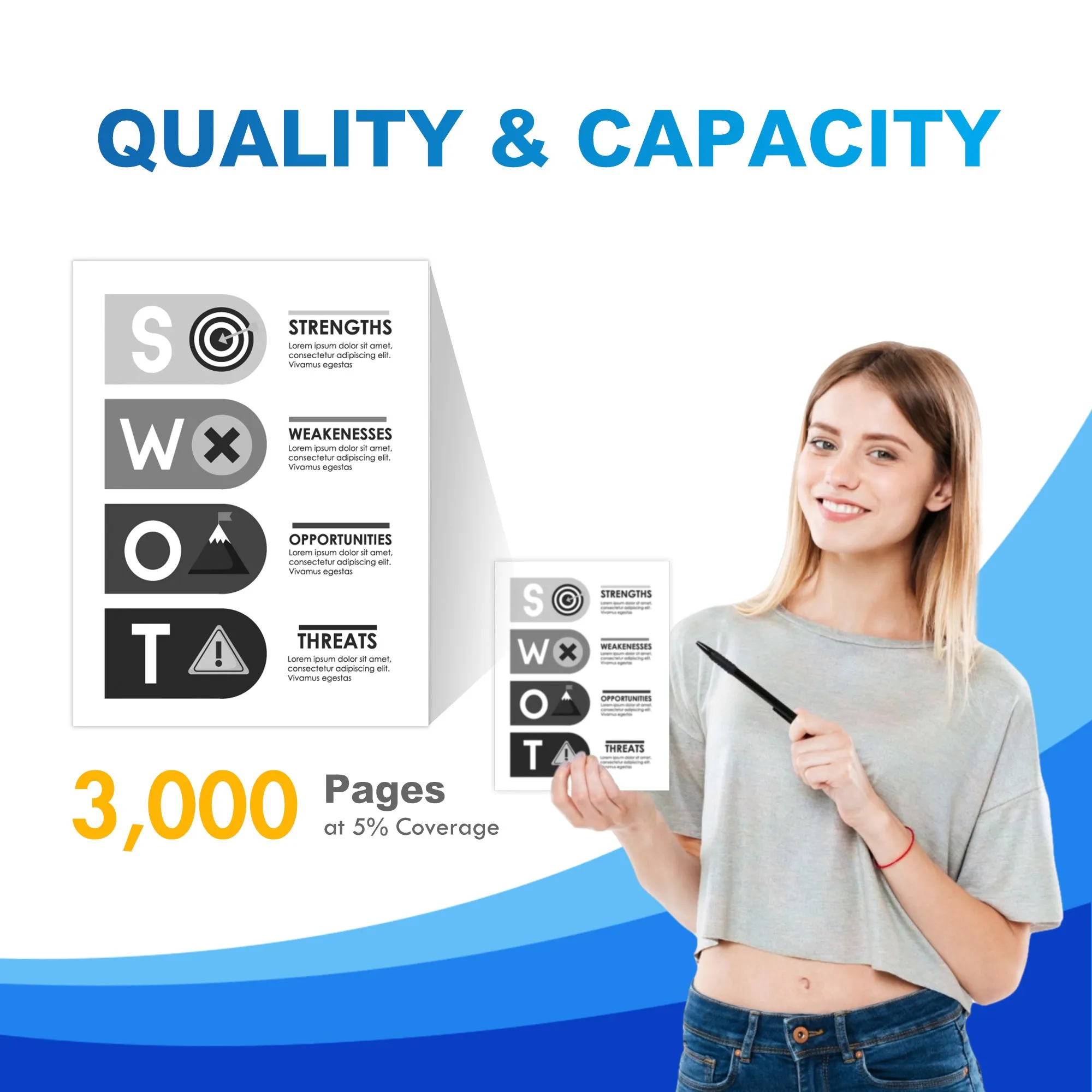 (10-Pack)Compatible Toner TN760 for Brother Printers