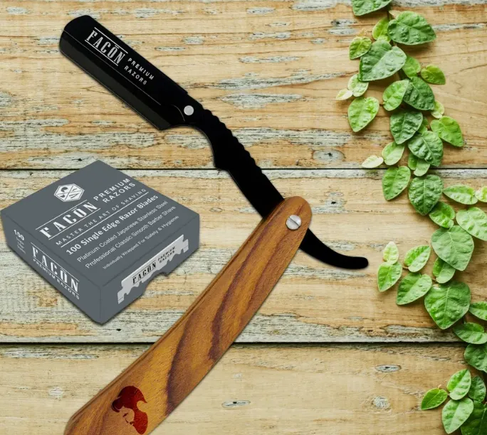 100 BLADES   CLASSIC STAINLESS STEEL STRAIGHT EDGE BARBER RAZOR SALON SHAVING
