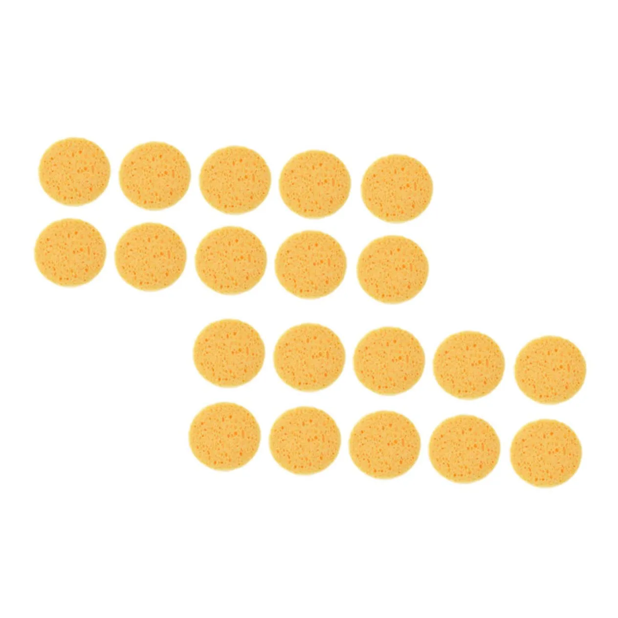 100pcs Rounded Makeup Powder Puff Pads for Seamless Cosmetics Removal Soft Pulp Sponge for Foundation and Blush Application for Daily Makeup Routine