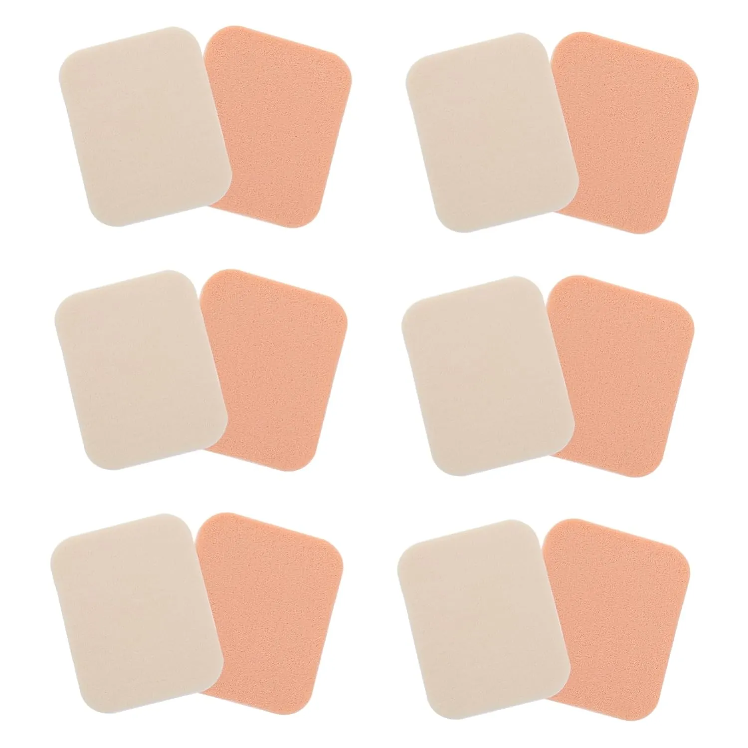 12pcs Velour Cosmetic Puff for Makeup Application Washable Powder Puff for Foundation and Concealer Tone Gentle Tools