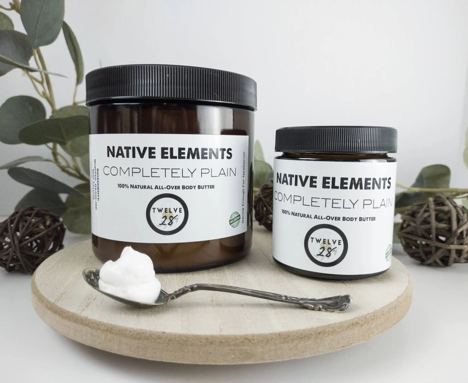 16 oz. PLAIN Grass-fed Tallow Body Butter | New Born Babies & Children, Unscented For Dry Sensitive Skin - Fragrance Free