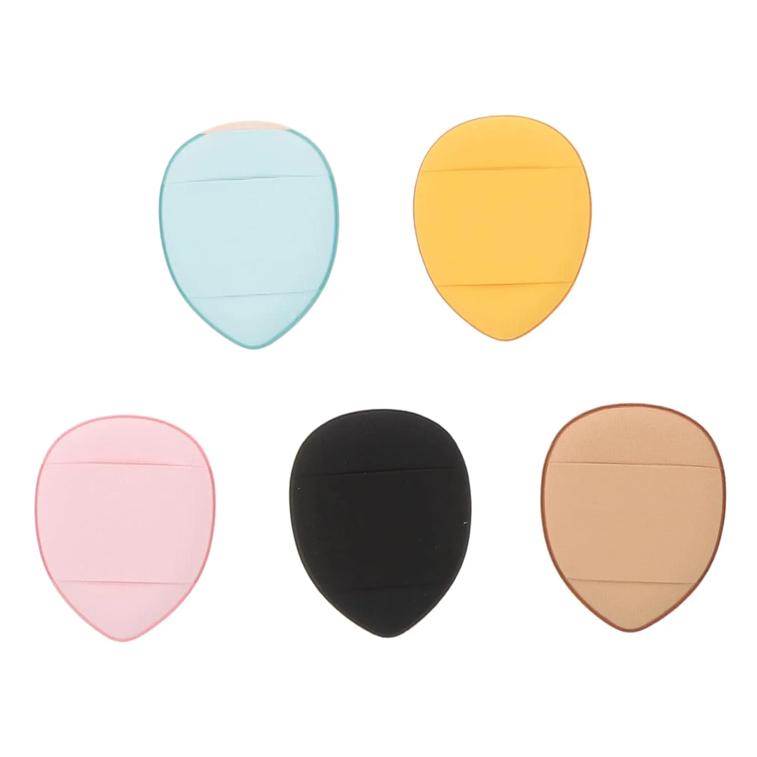 1set Finger Mini Powder Puff Multi-color Makeup Applicators for Loose Powder Hydrophilic Material Washable Easy to Use for Precision Application