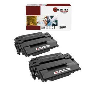 2 Pack HP 55X CE255X Black Compatible High Yield Toner Cartridge | Laser Tek Services