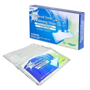 28Pcs Teeth Whitening Strips Advanced Teeth Whitening Strips Teeth Bleaching Strips Teeth Whitening Strips Kit for White Teeth and Fresh Breath