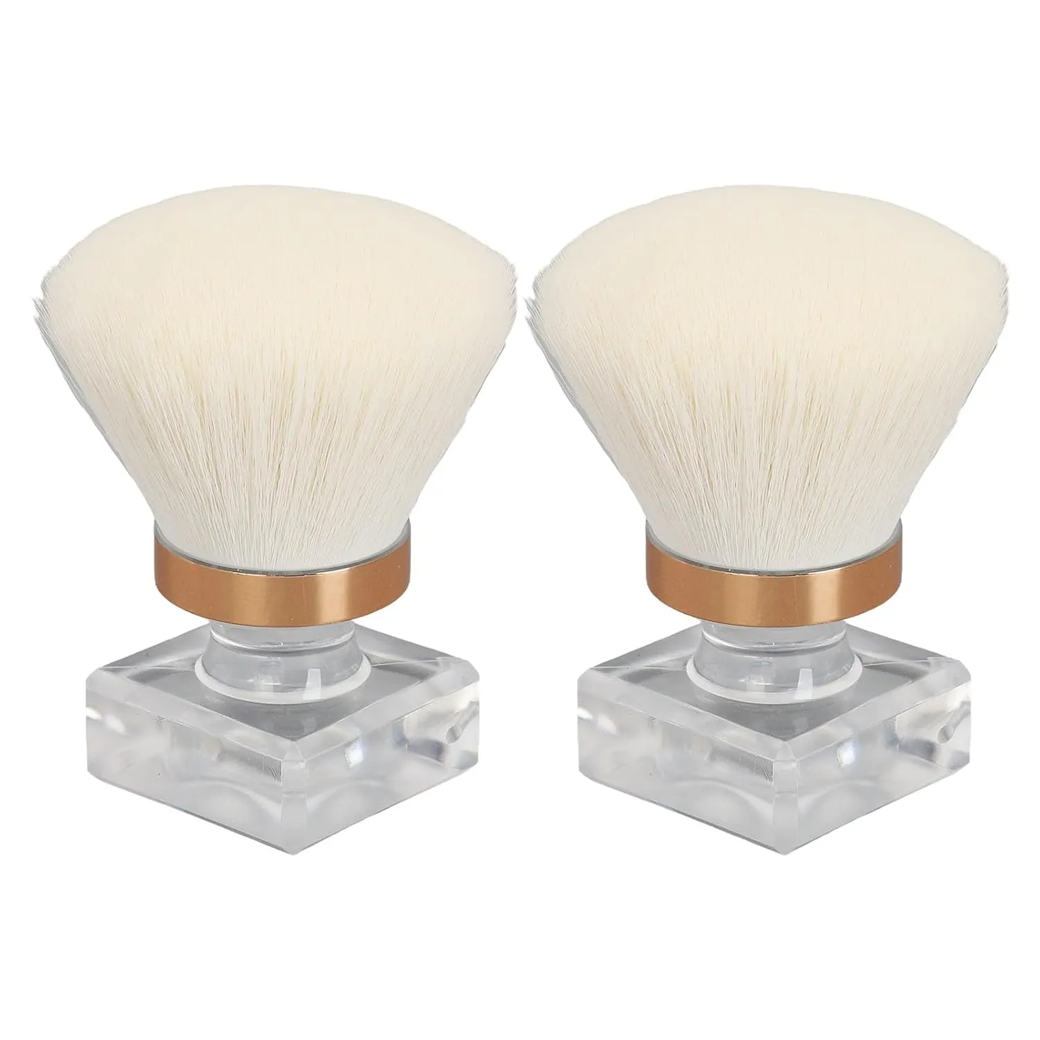 2Pcs Nail Dust Brush, Portable Nail Cleaning Brush, Artificial Fiber Nail Loose Powder Foundation Makeup Brush, Soft Fiber Nail Powder Remover, Durable Nail Dust Cleaner