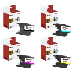 4 Pack Brother LC-65 BCMY Compatible Toner Cartridge | Laser Tek Services