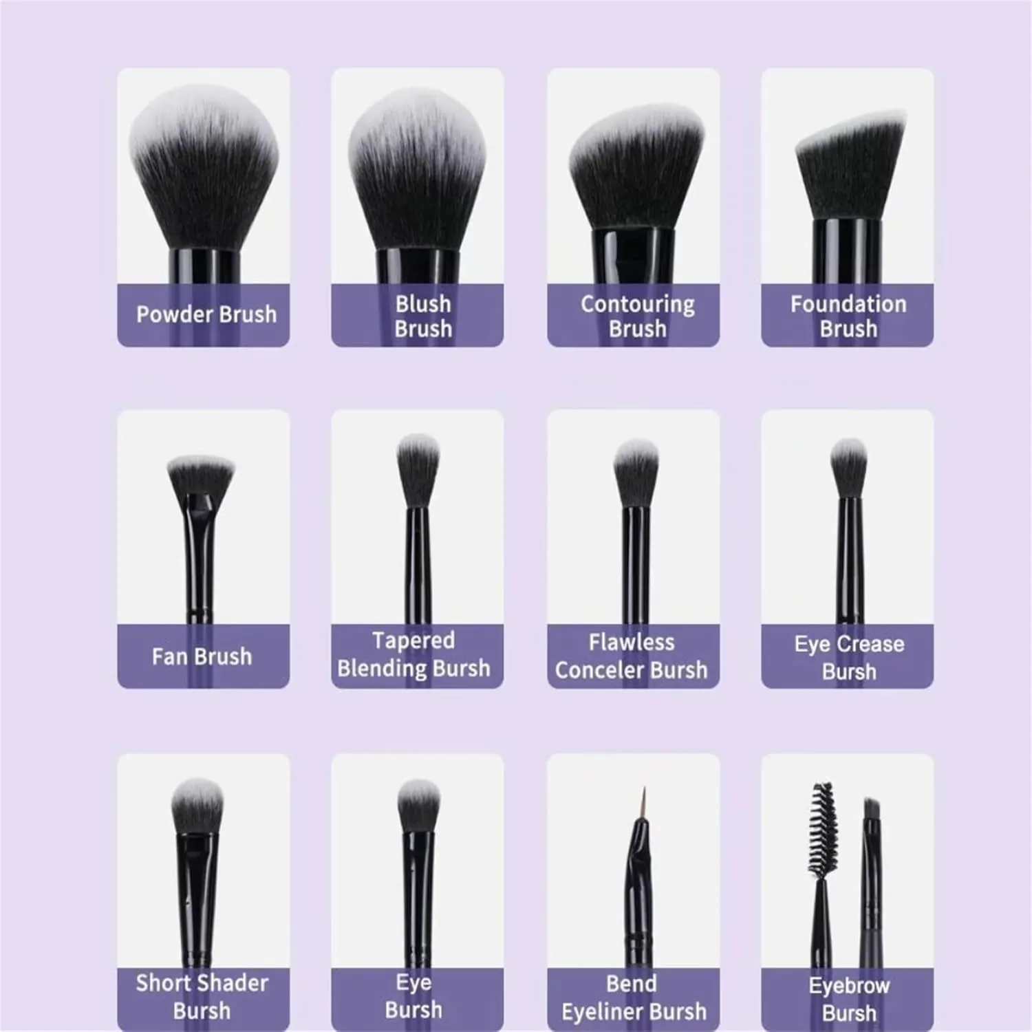 49 Pcs Makeup Brush Set,Makeup Kit with Foundation Brush,Powder Puff, Beauty Sponges,Makeup Bags for Women, Gifts For Women (Black)