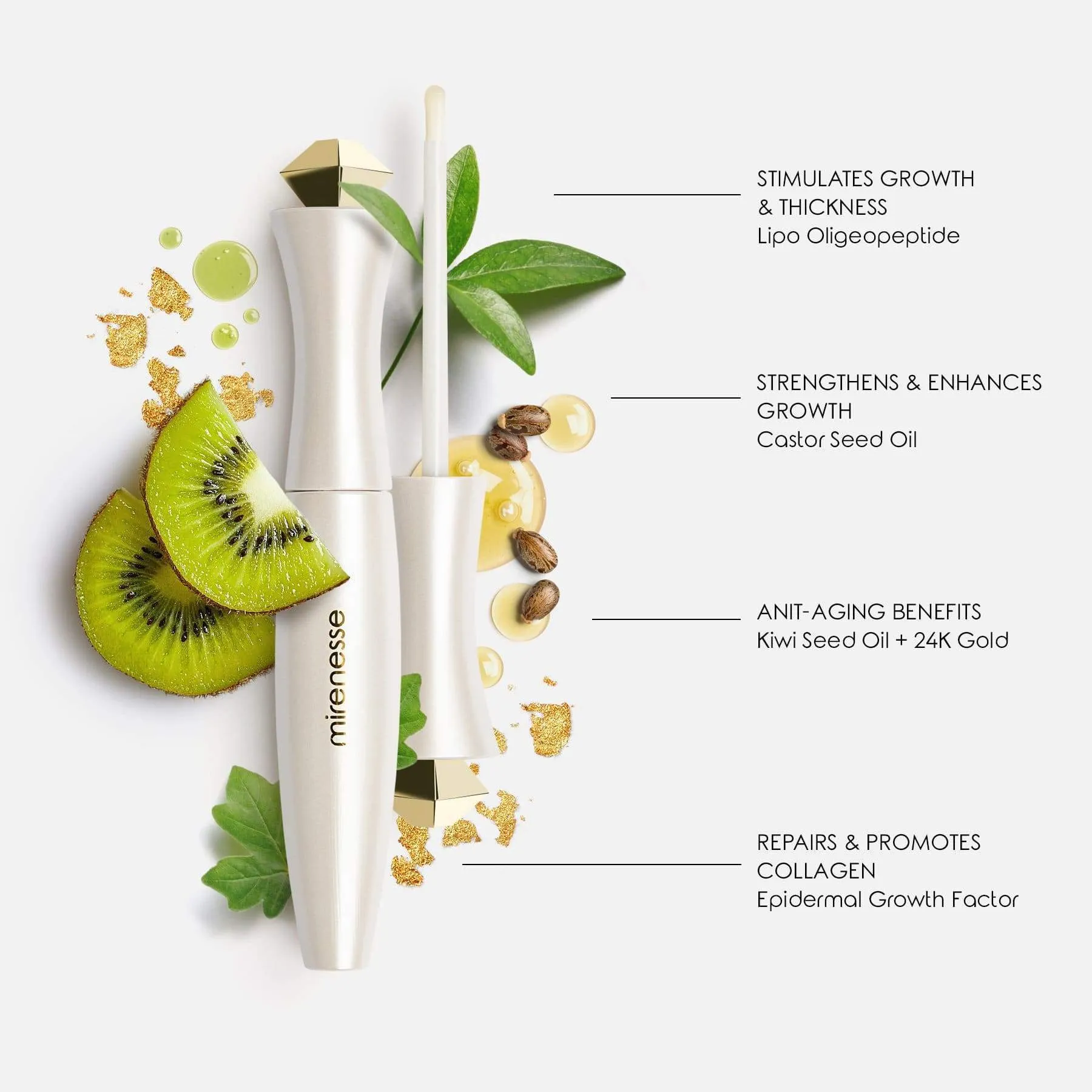 4D Eyelash & Brow Growth Serum MINI- Stronger & Faster Results- Eyebrow   With 24k Gold