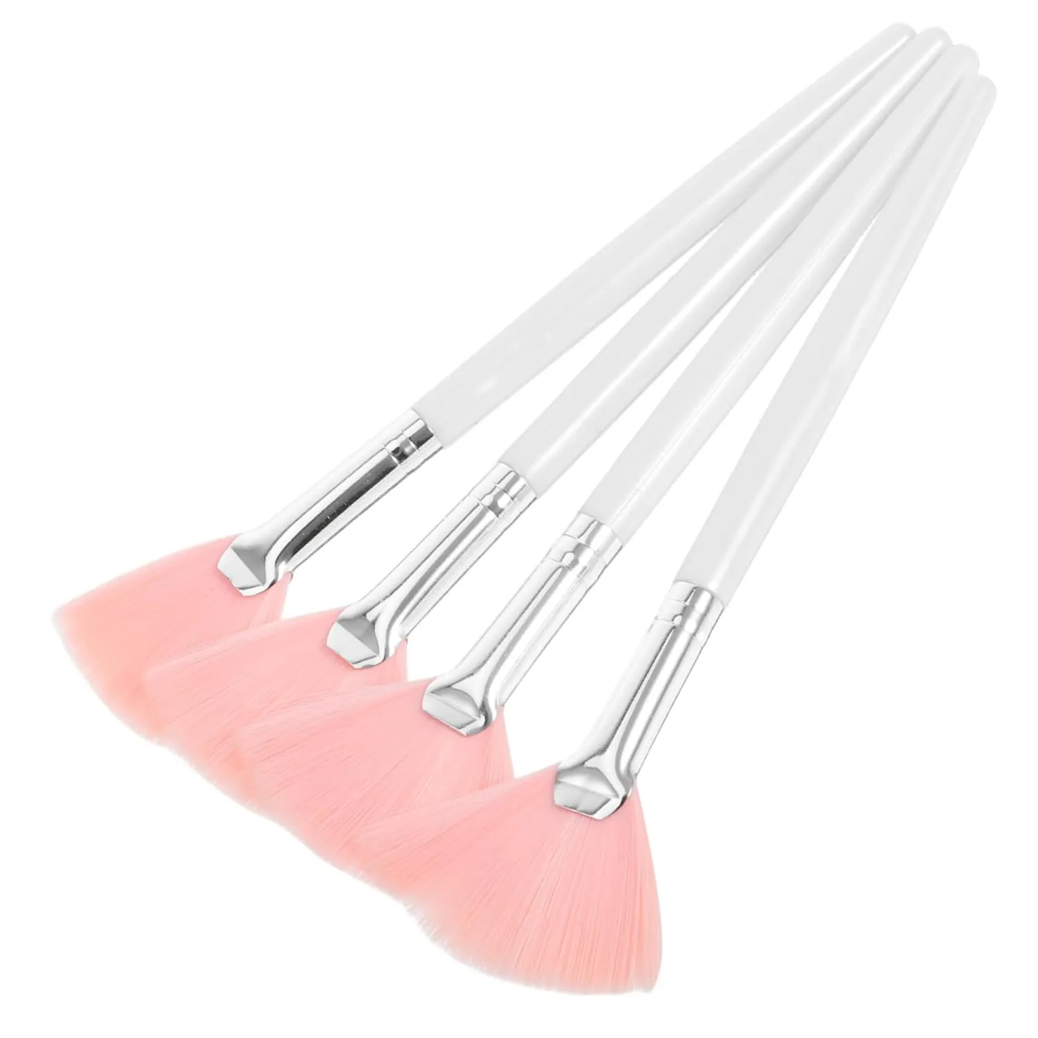 4pcs Fluffy Set Long Handle Makeup Brush for Women Blush Foundation Powder Makeup Tools Silk Soft Nylon Hair
