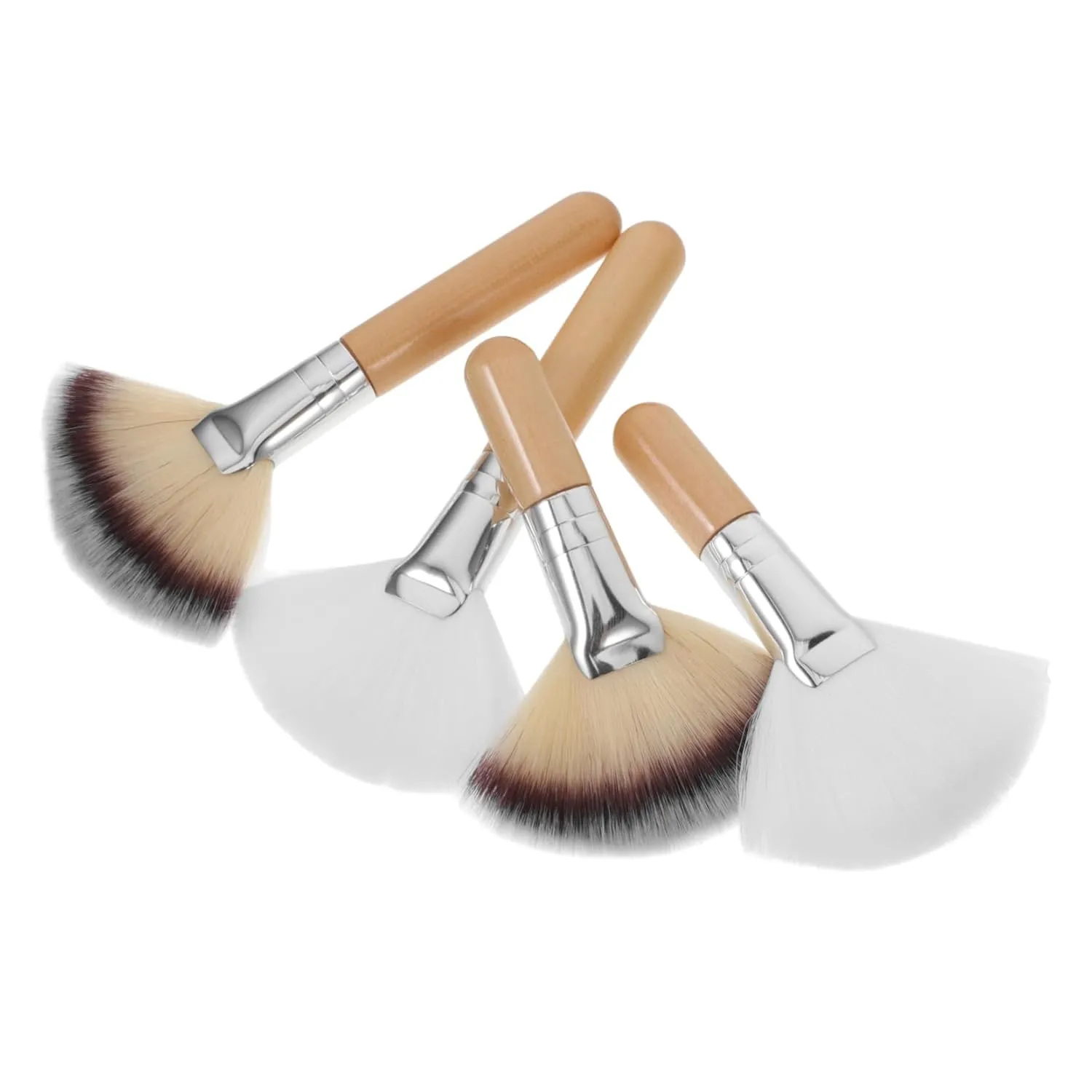 4Pcs Professional Makeup Brush Fluffy Facial Brushes for Highlighting Contouring and Blending Soft Hair Tools for Women and Makeup Artists for Foundation