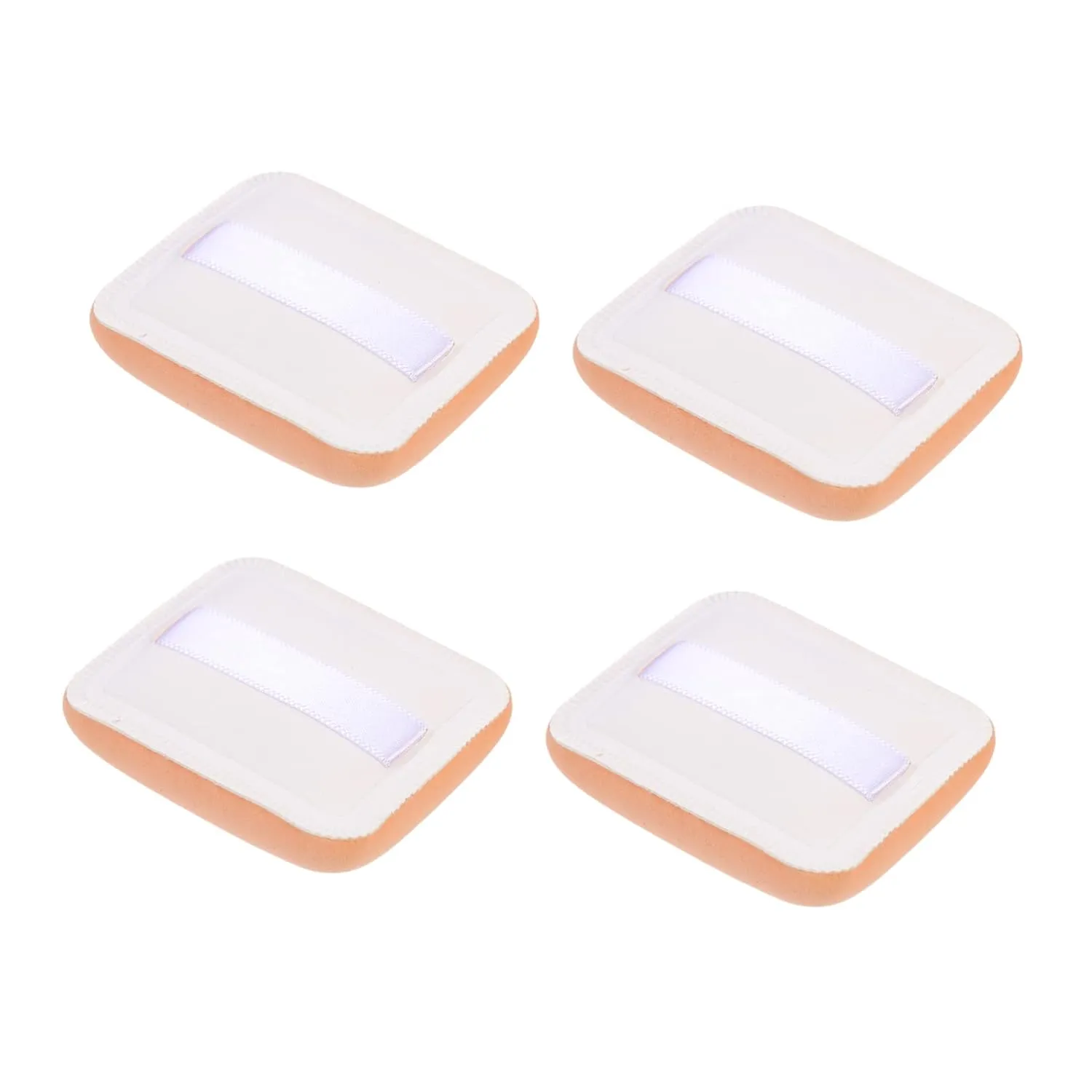 4pcs Supple Dual-use Powder Puff Makeup Sponge Tool for Wet Dry Application for Loose Powder and Foundation Gentle Skin