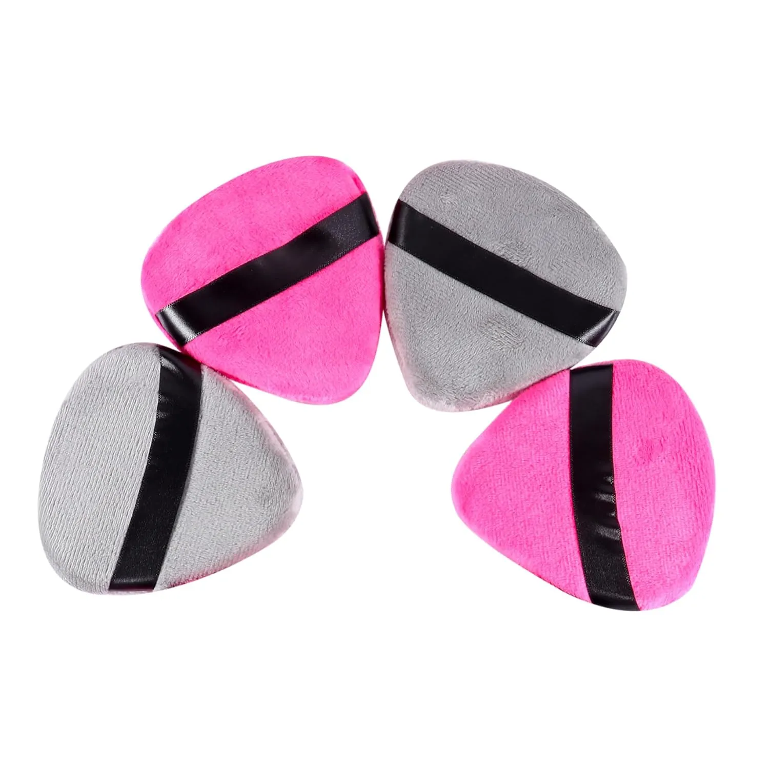 4pcs Water Drop Shape Makeup Puff Fluffy Velour Powder Sponges for Face Body Skin Friendly Washable for Women Girls Gentle Sensation for Loose Powder Application