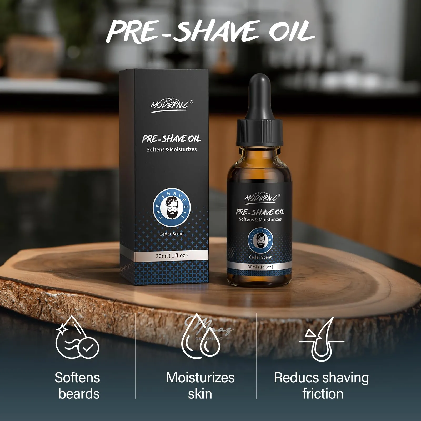 5 Piece Shaving Set for Men Gift Set Includes Shaving Soap, Butter, Beard, Bib Apron, Shaving Oil, Aftershave Lotion, Cream, Shaving Brush, Men's Shave