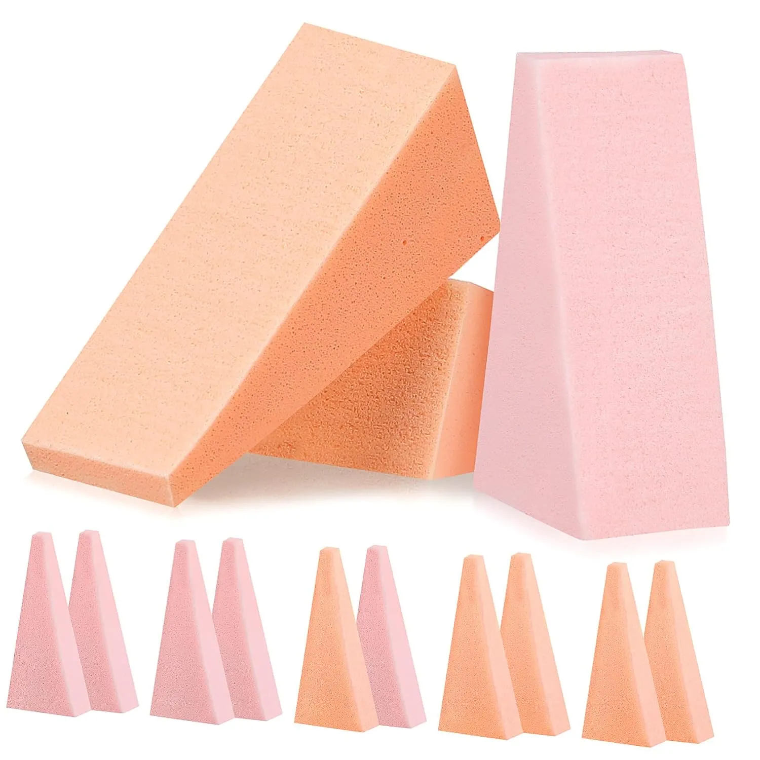 96pcs Makeup Sponges Blending Applicators for Foundation Concealer Powder High Elasticity Shape for Professionals Makeup Nude Colors