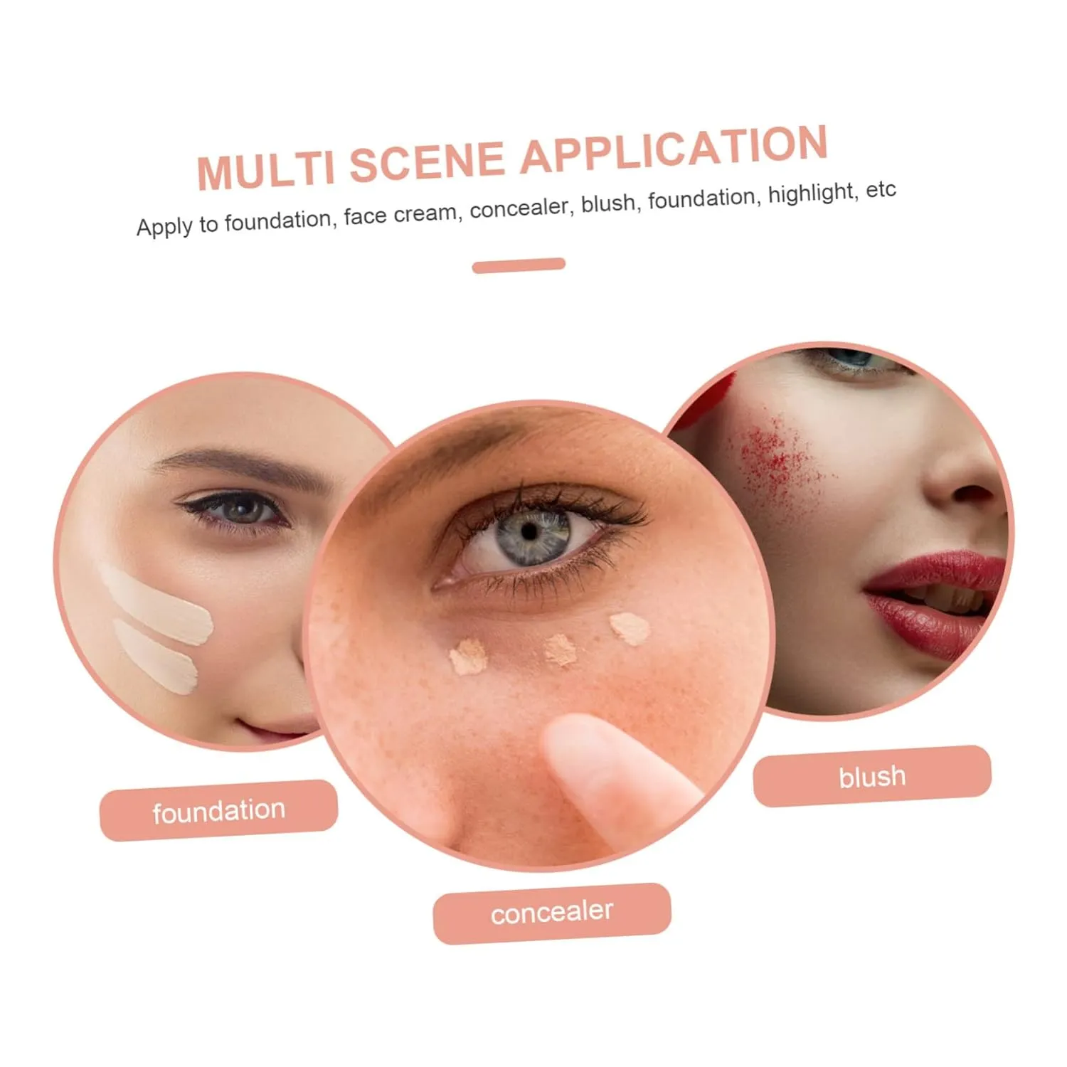 9pcs Makeup Brush Versatile Manicure Foundation Brush Soft Dense for Travel Daily Use for Loose Powder Cosmetic Application