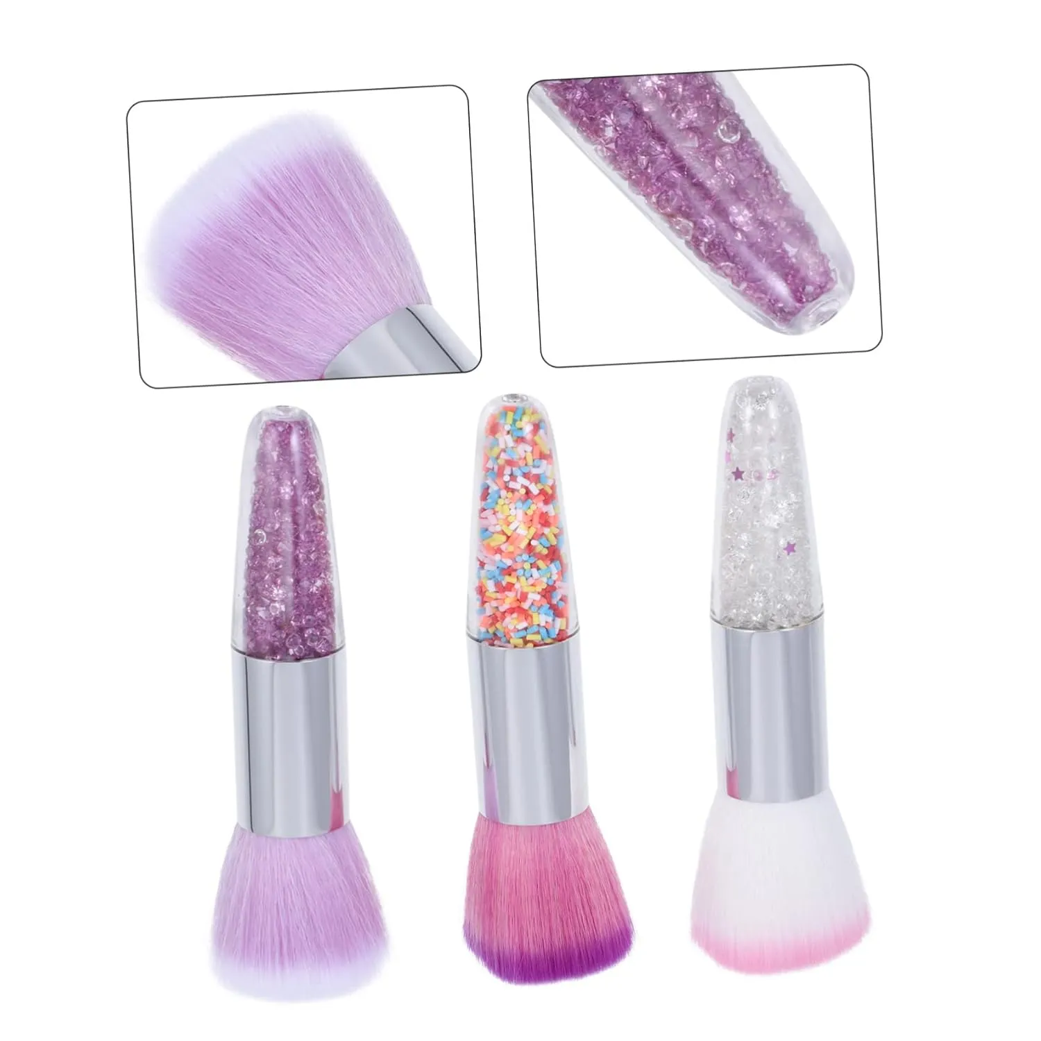 9pcs Makeup Brush Versatile Manicure Foundation Brush Soft Dense for Travel Daily Use for Loose Powder Cosmetic Application