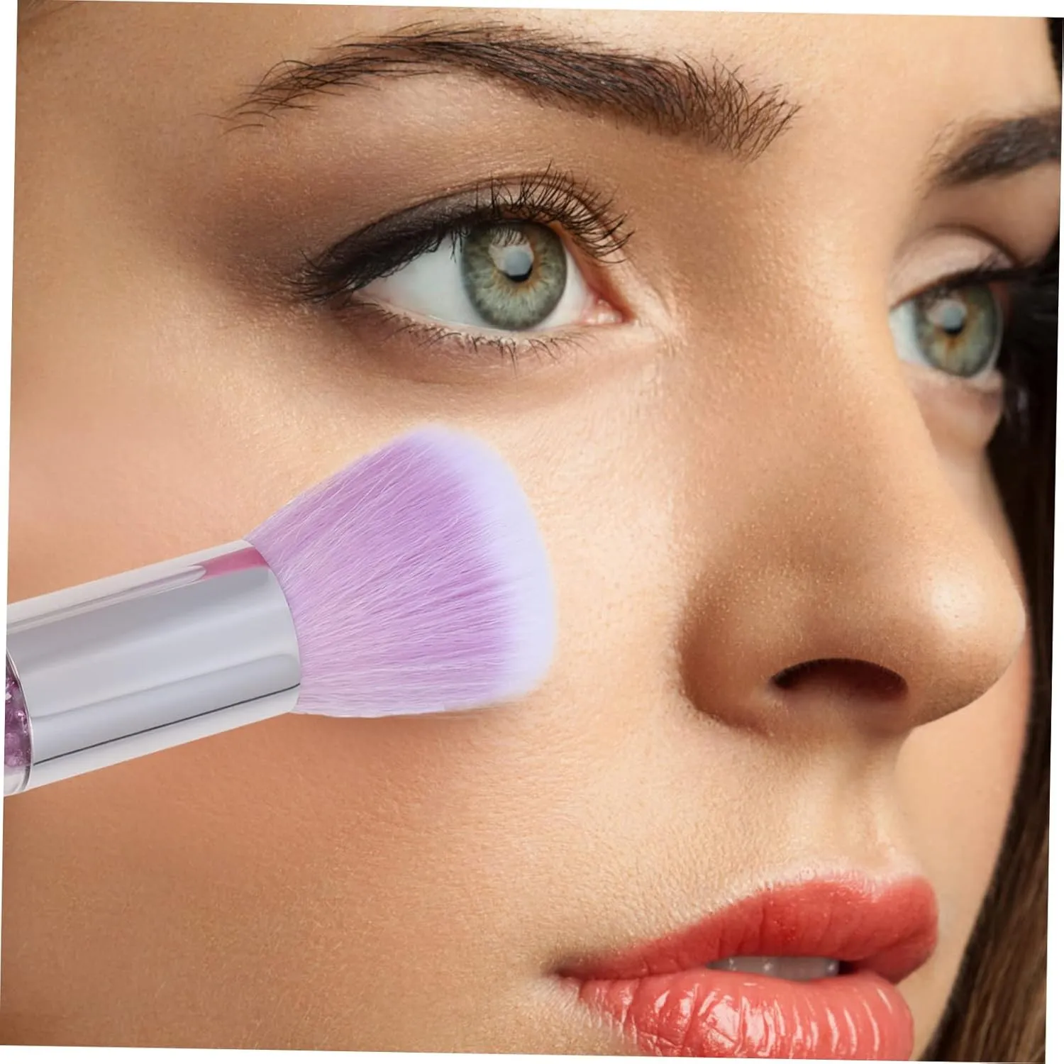 9pcs Makeup Brush Versatile Manicure Foundation Brush Soft Dense for Travel Daily Use for Loose Powder Cosmetic Application