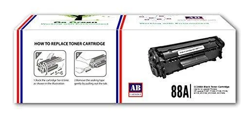 AB 88A Black Toner Cartridge CC388A Compatible for HP LaserJet - P1007, P1008, P1106, P1108, M202, M202n, M202dw, M126nw, M128fn, M128fw, M226dw, M226dn, M1136, M1213nf, M1216nfh, M1218nfs