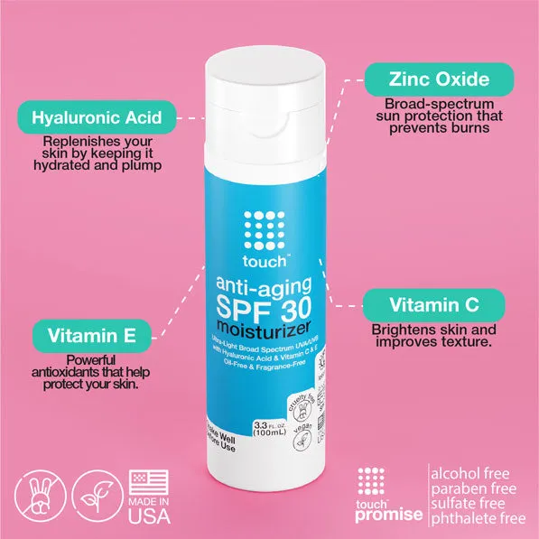 Acne Bundle - Face Wash Cleanser, Acne Treatment Gel, SPF30 Moisturizer