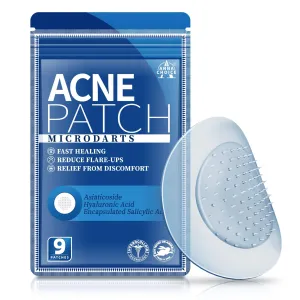 Acne Patches Microdarts for face cute with Salicylic Acid, Hyaluronate-Hydrocolloid pimple patches Microneedle large-9 patches