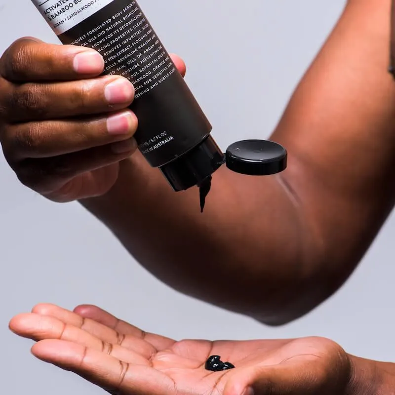 Activated Charcoal and Bamboo Body Scrub