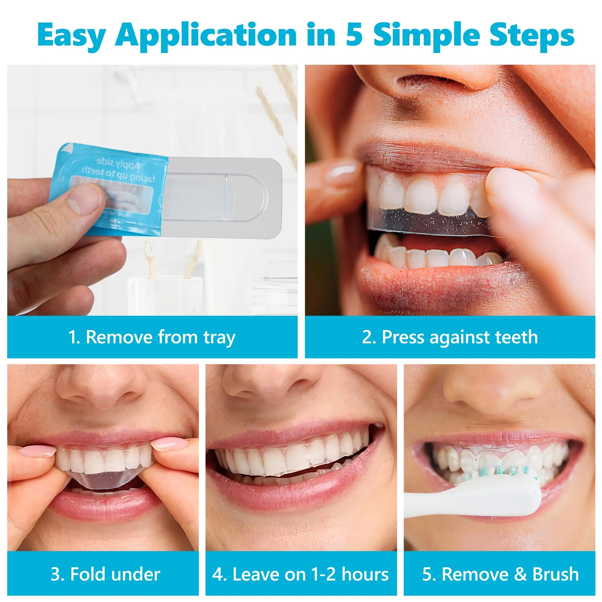 Advanced Teeth Whitening Strips – Pack of 10 (5 Treatments) - 5 Shades Brighter in 5 Days - Mint Flavored with Enamel Safe Comfort Fit Technology - Teeth Whitening Kit for Sensitive Teeth 10 Count (Pack of 1)