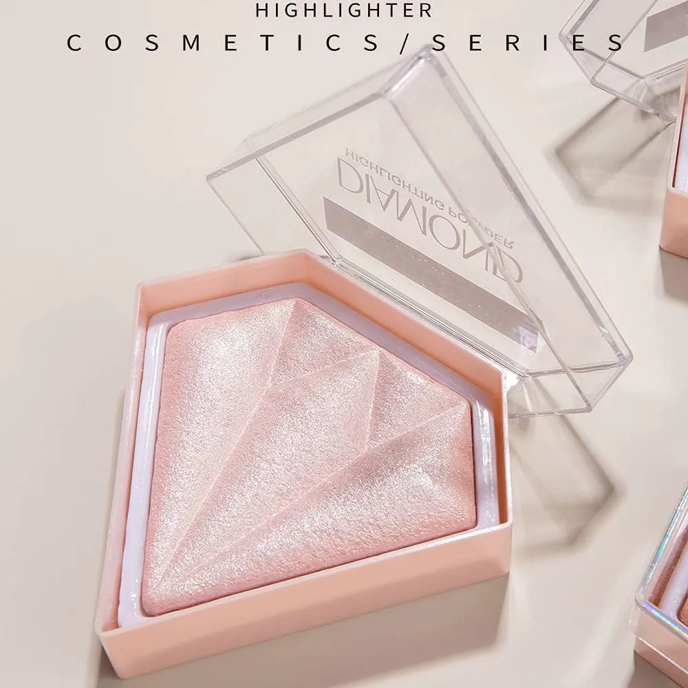 AKARY Face Glitter Blush Pink Shimmer Highlighter Blusher Powder Makeup Cosmetics Facial Contour Corrector Shine Rouge (#03 Fairy Powder)