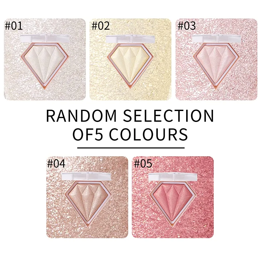 AKARY Face Glitter Blush Pink Shimmer Highlighter Blusher Powder Makeup Cosmetics Facial Contour Corrector Shine Rouge (#03 Fairy Powder)