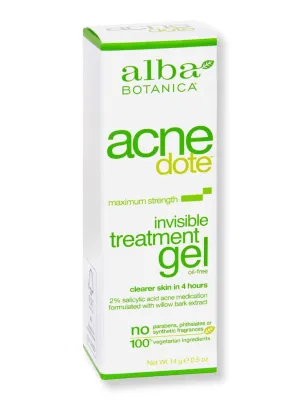 Alba Botanica Natural Acnedote Invisible Treatment Gel 0.5 oz