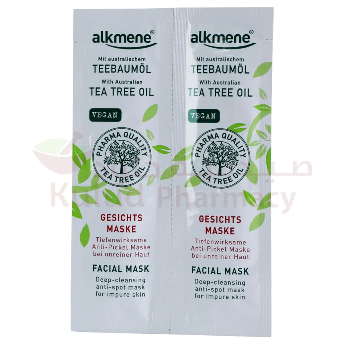 Alkmene With Tea Tree Oil Vegan 3In1 Cleansing Scrub Face Mask 2 PC