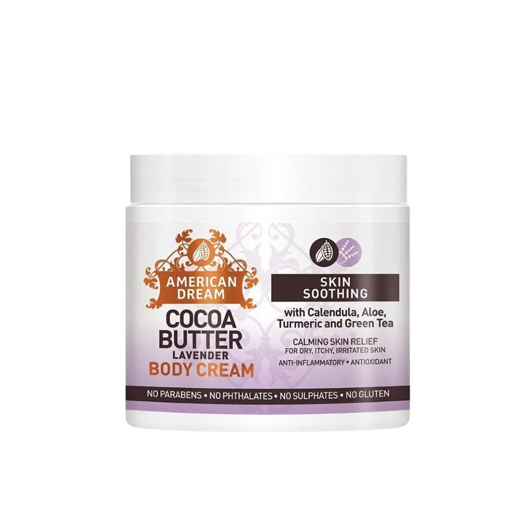 American Dream Cocoa Butter Lavender Skin Smoothing Cream Jar 453g