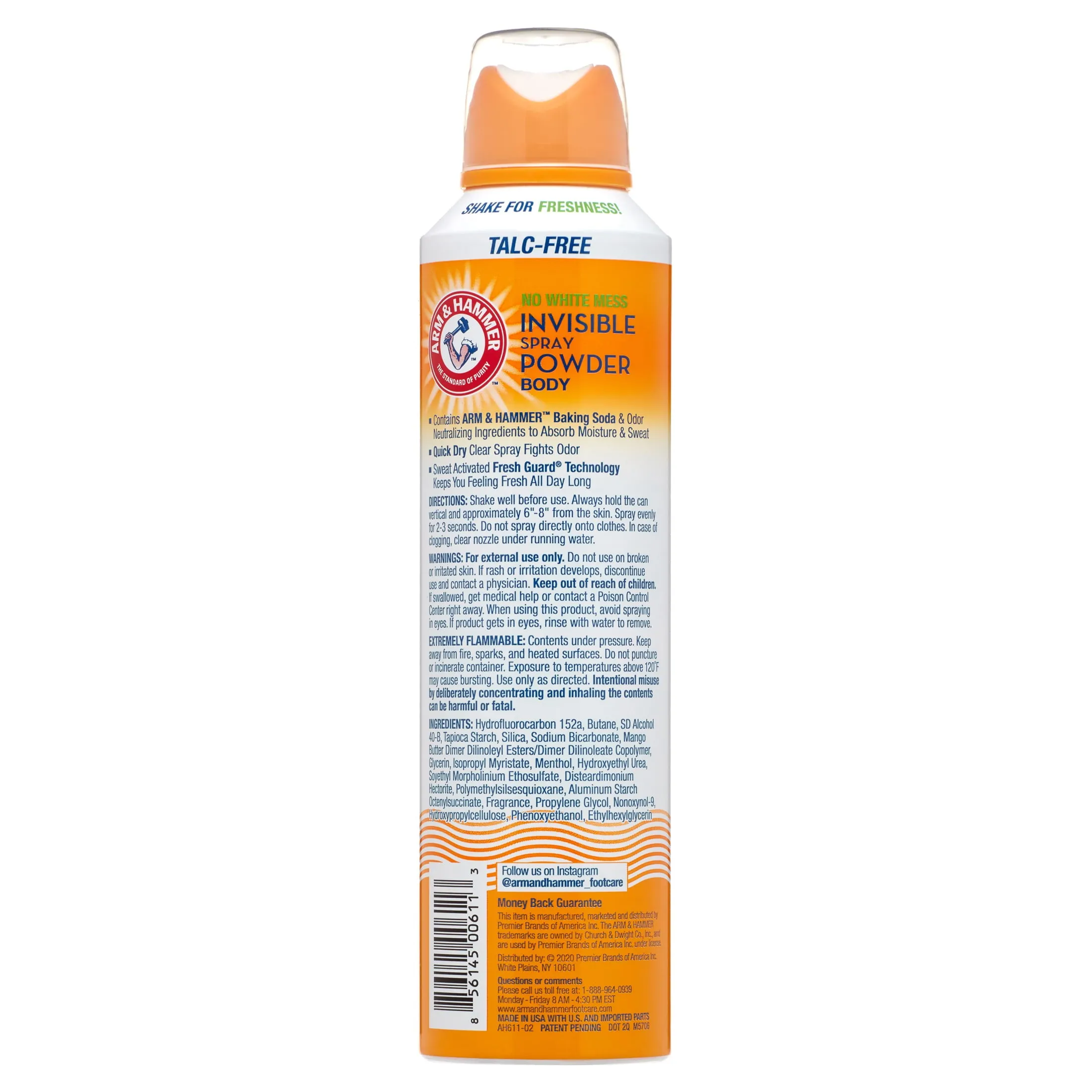 Arm & Hammer Body Deodorant Invisible Spray Powder 7 oz