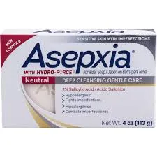 Asepxia Charcoal Acne Bar Soap /Purifying Efect 2% Salicylic Acid/ 4oz