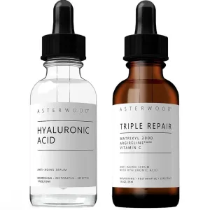 Asterwood Hyaluronic Acid Serum 1 oz   Triple Repair Matrixyl 3000 Serum 1 oz