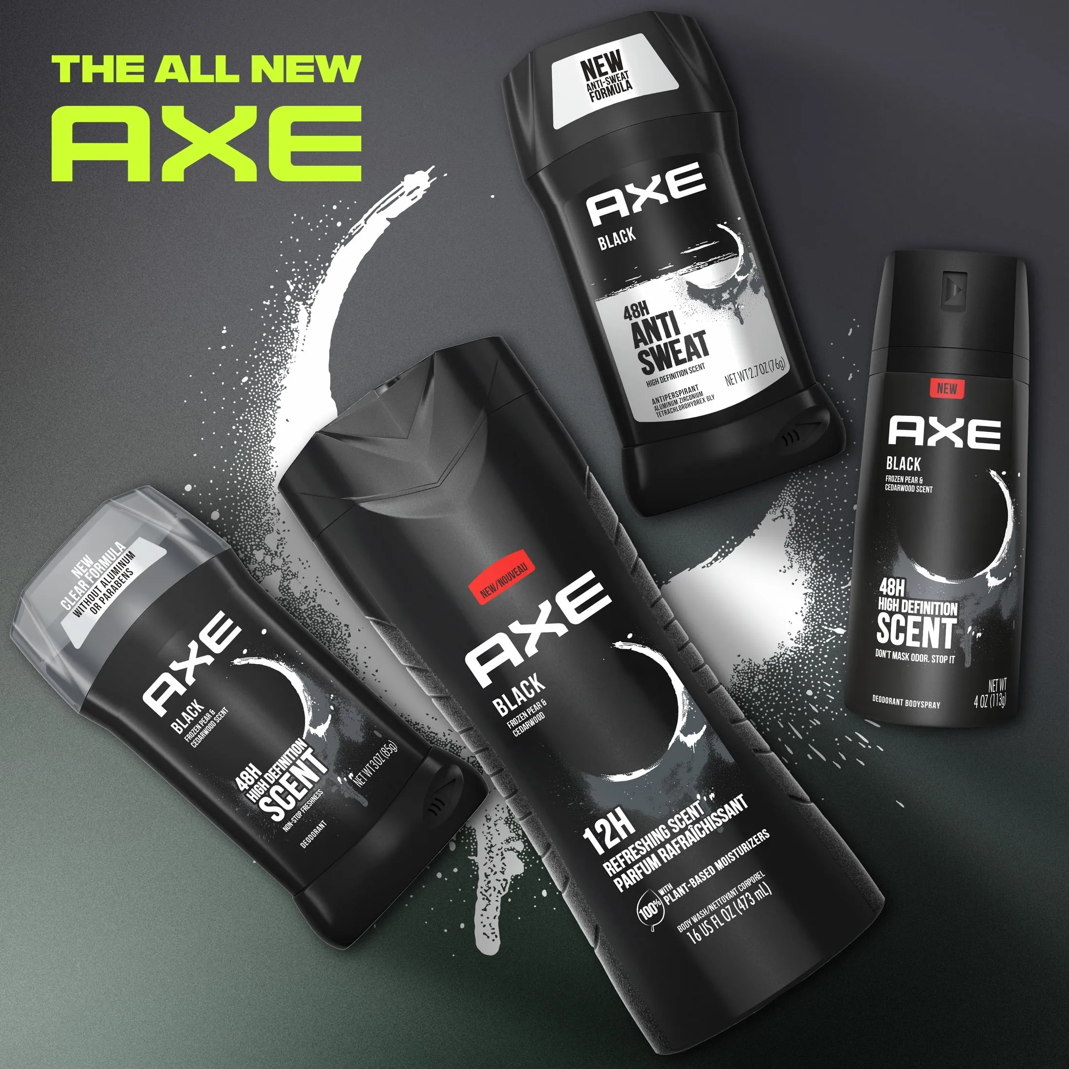 Axe Black Refreshing Daily Use Body Wash, Frozen Pear and Cedarwood, 16 fl oz