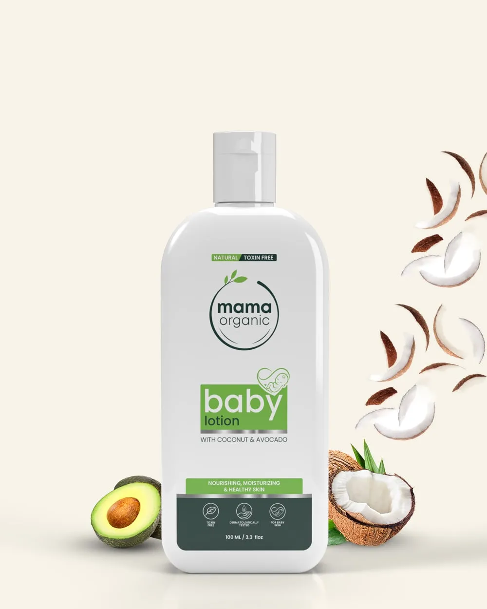 Baby Lotion - 100ml For Nourishing, Moisturizing With Coconut & Avocado