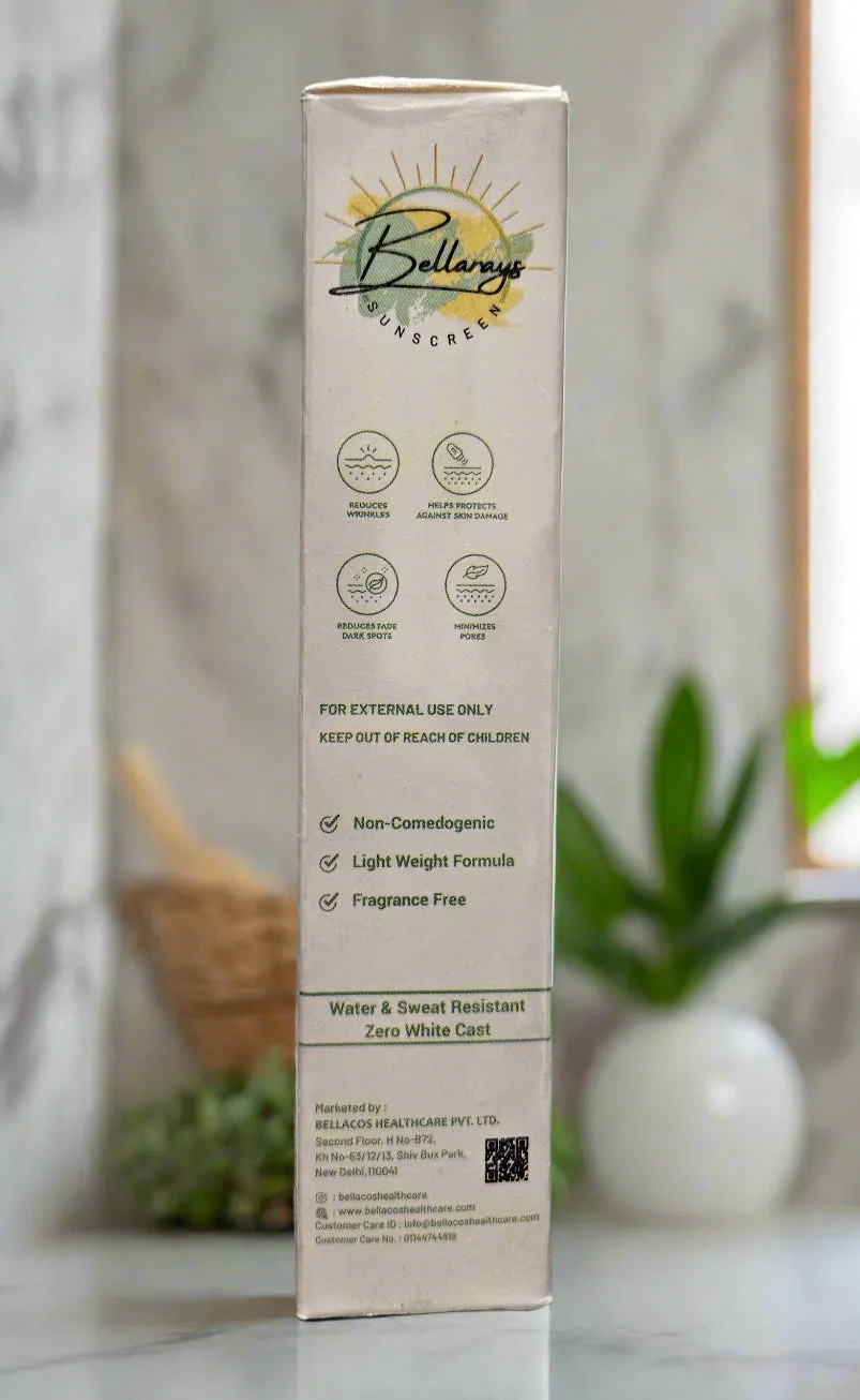 Bellacos Healthcare Bellarays Centella Asiatica Sunscreen SPF 50 PA    