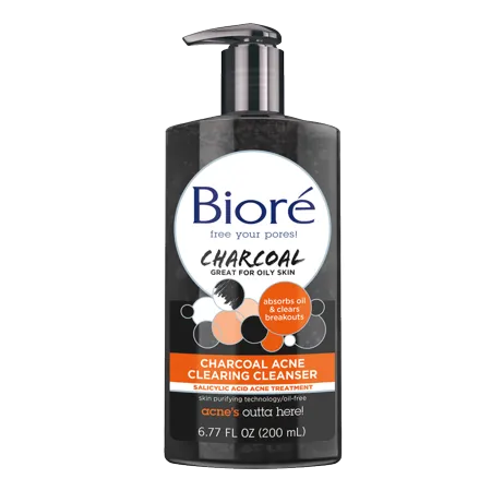 BIORE Charcoal Acne Clearing Cleanser غسول البشرة بالساليسيليك