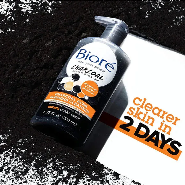 BIORE Charcoal Acne Clearing Cleanser غسول البشرة بالساليسيليك