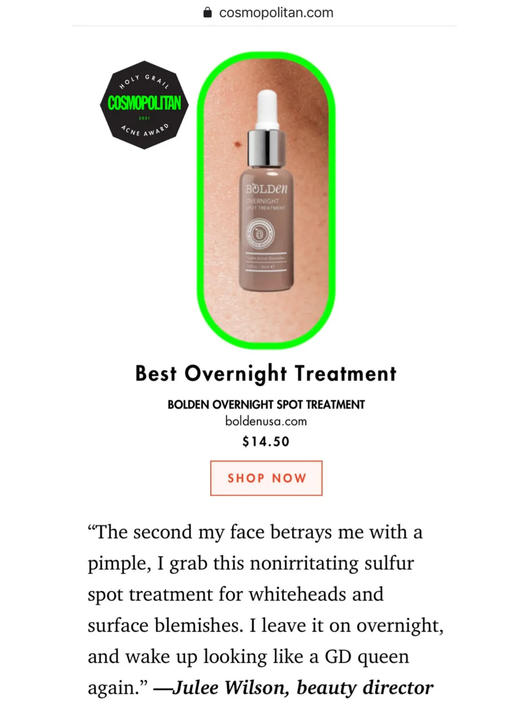 Bolden Acne Treatment Kit | Sulfur Clay Mask & Spot Treatment for Day-Night Care