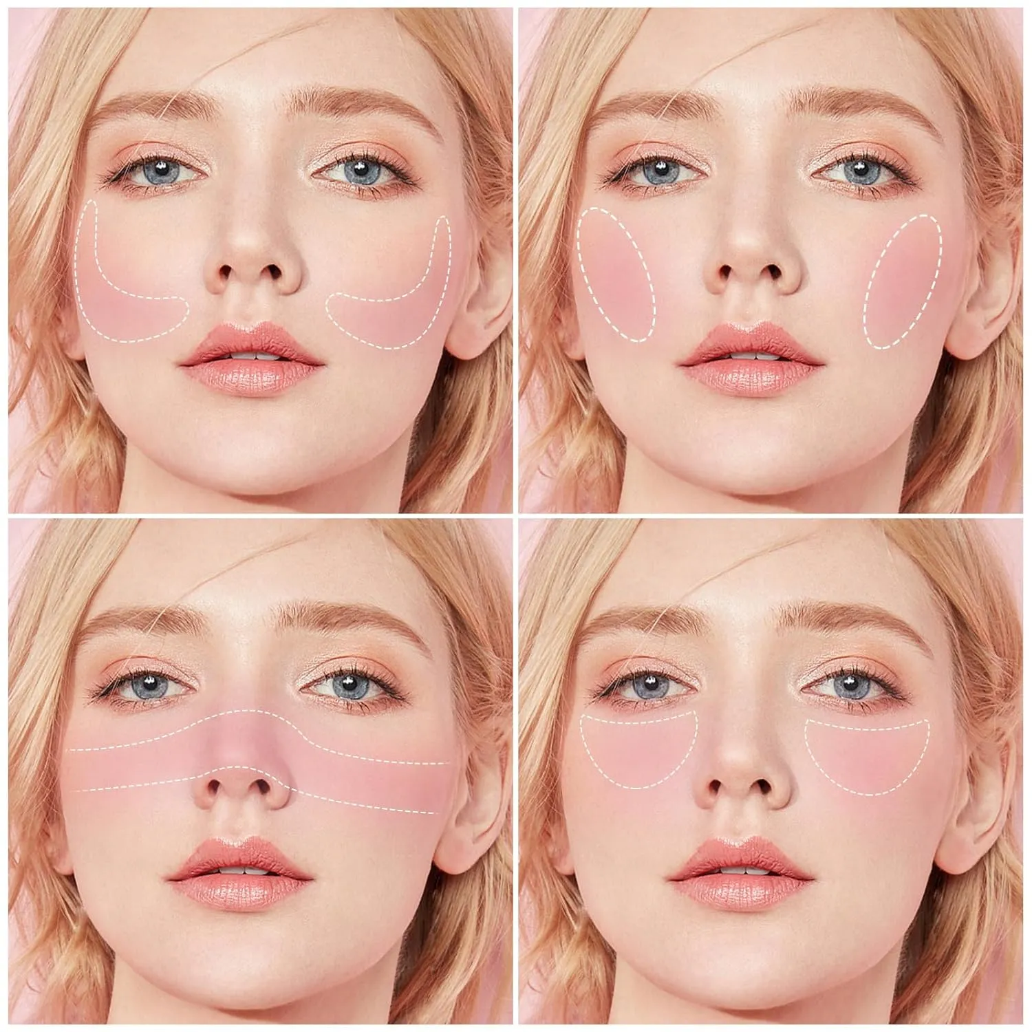 Boobeen Blush Powder Face Makeup, Highly Pigmented Single Color Face Blush for Cheeks, Shape, Contour & Highlight Face to Create a Natural Matte Finish, Blendable