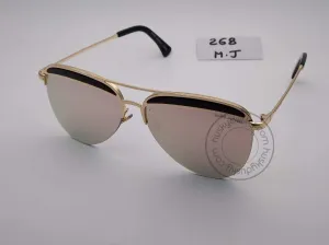 Branded Cream Glass Men's Sunglass For Man MJ-46 Black&Gold Stick&Frame Gift Sunglass