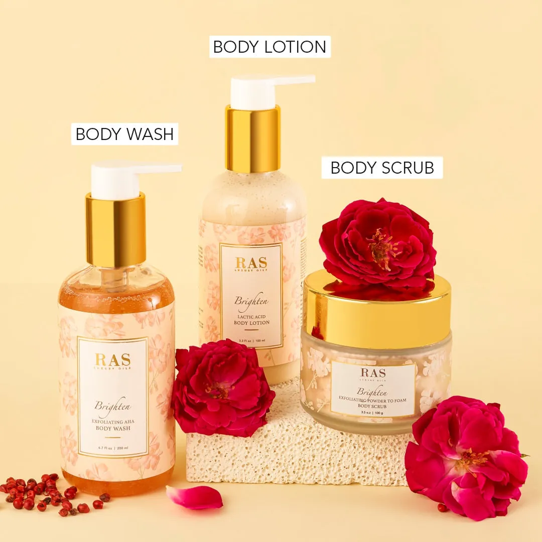 Brighten Exfoliating Powder To Foam Body Scrub