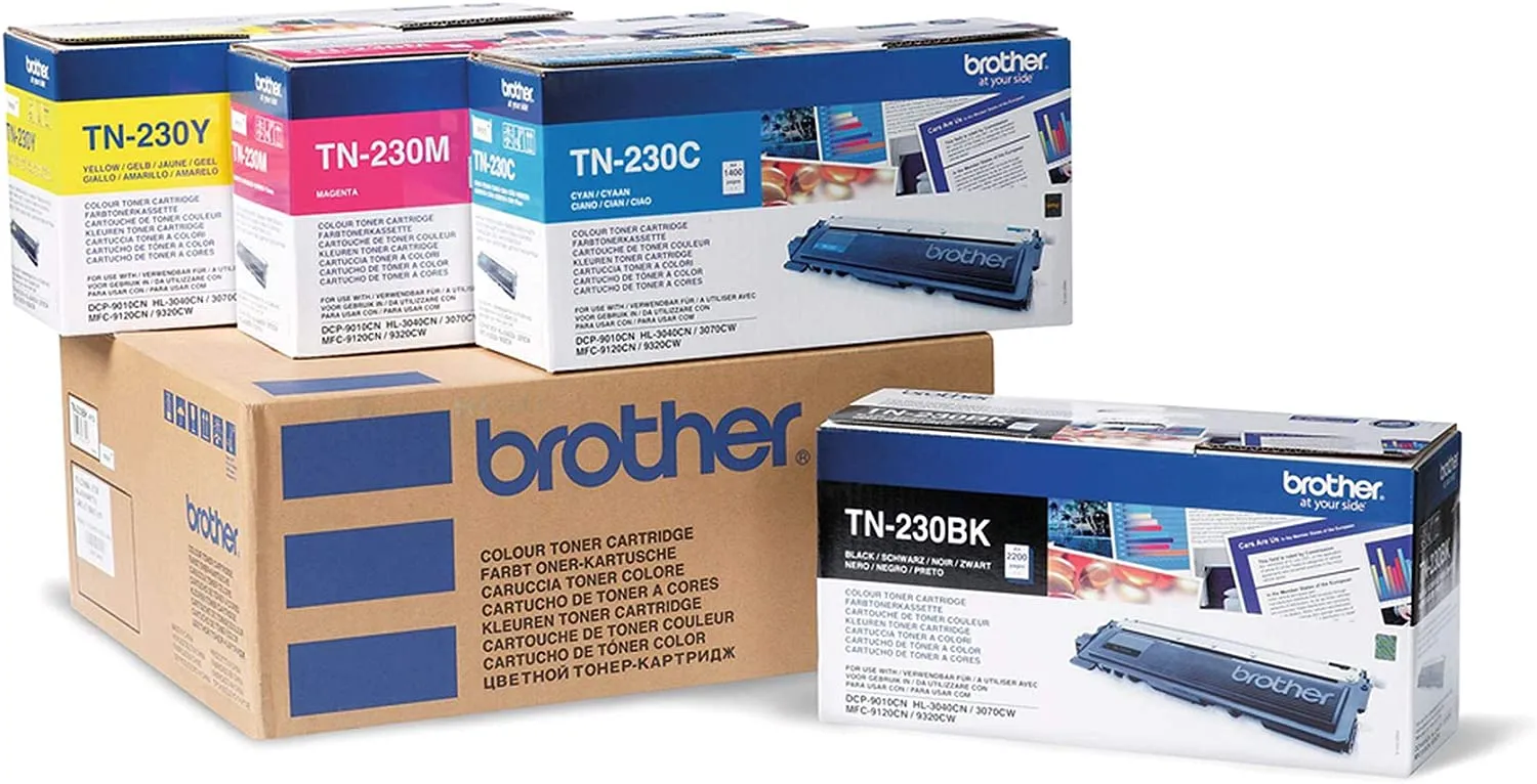 Brother TN-230 C/M/Y/K Toner Cartridge Bundle to fit HL-3040CN Colour Laser Printer