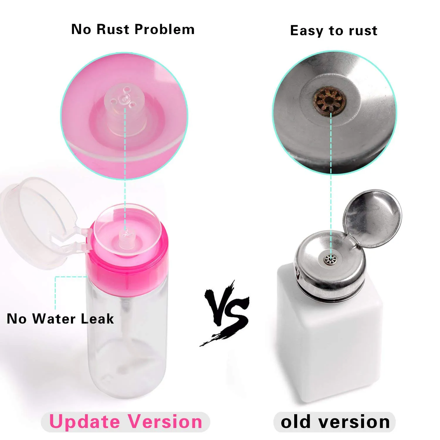 Btartbox Gel Nail Polish Remover Set 200 or 600PCS Lint Free Nail Wipes Cotton Pads with 1PCS Push down Pump Dispenser Bottle for Professional Soak off Gel Polish Remover Acrylic Nail Remover