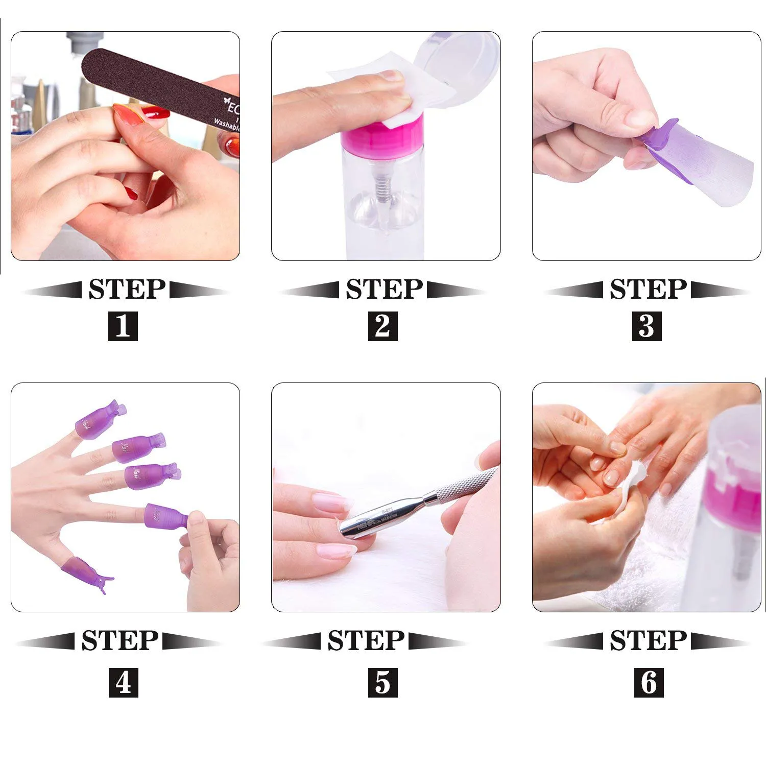 Btartbox Gel Nail Polish Remover Set 200 or 600PCS Lint Free Nail Wipes Cotton Pads with 1PCS Push down Pump Dispenser Bottle for Professional Soak off Gel Polish Remover Acrylic Nail Remover