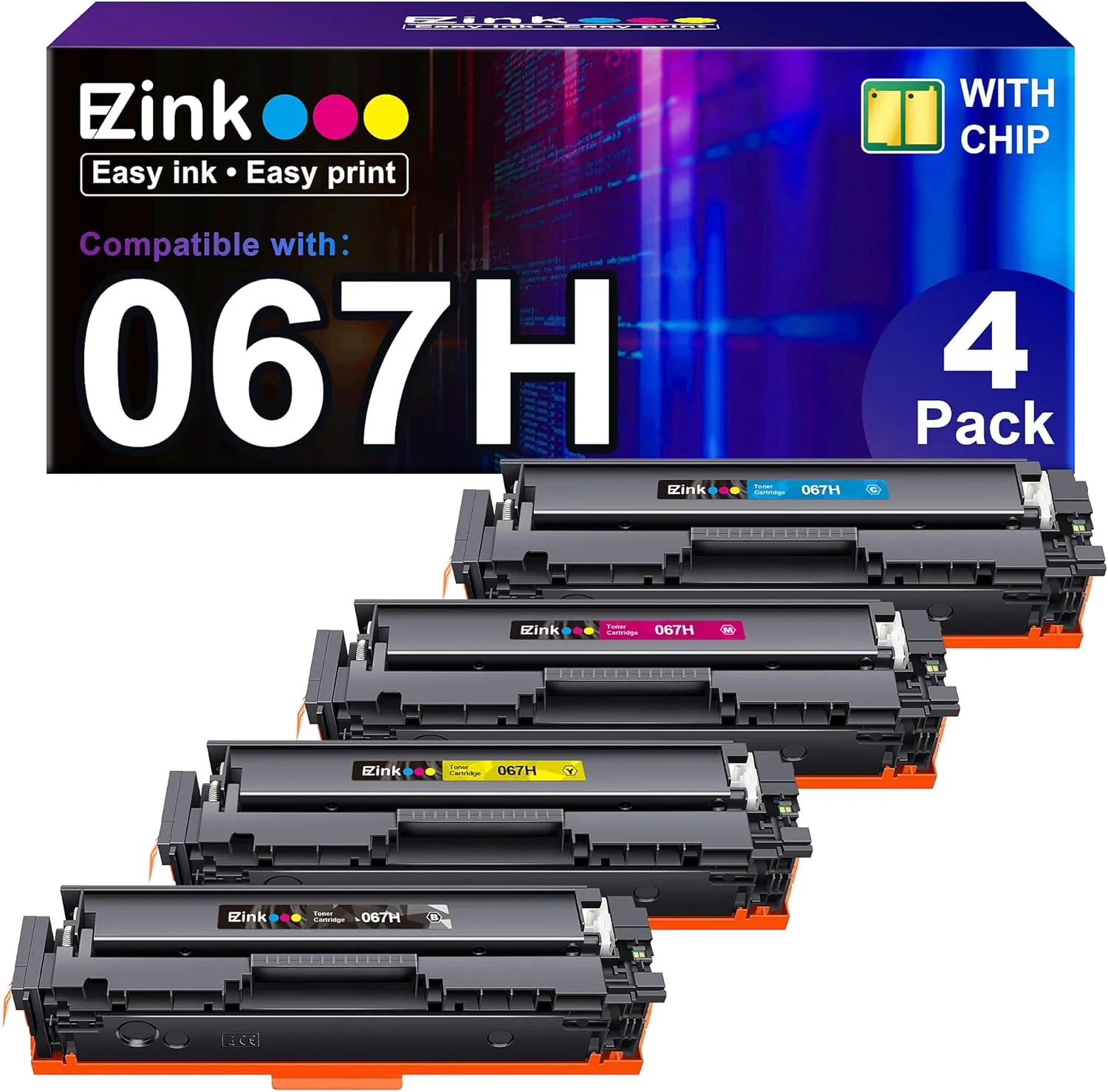 Canon 067 067H Compatible Toner Cartridge(4 Pack)