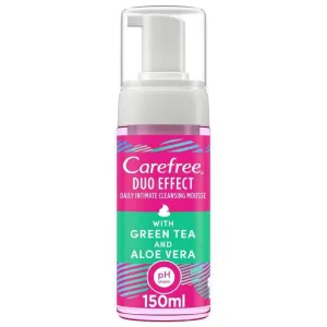 Carefree Intimate Wash Duo Effect Foam Tea And Aloe Vera - 150 Ml - Pump