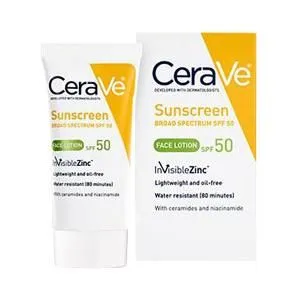 CeraVe 923-284 Sunscreen for Face SPF 50. 1 count