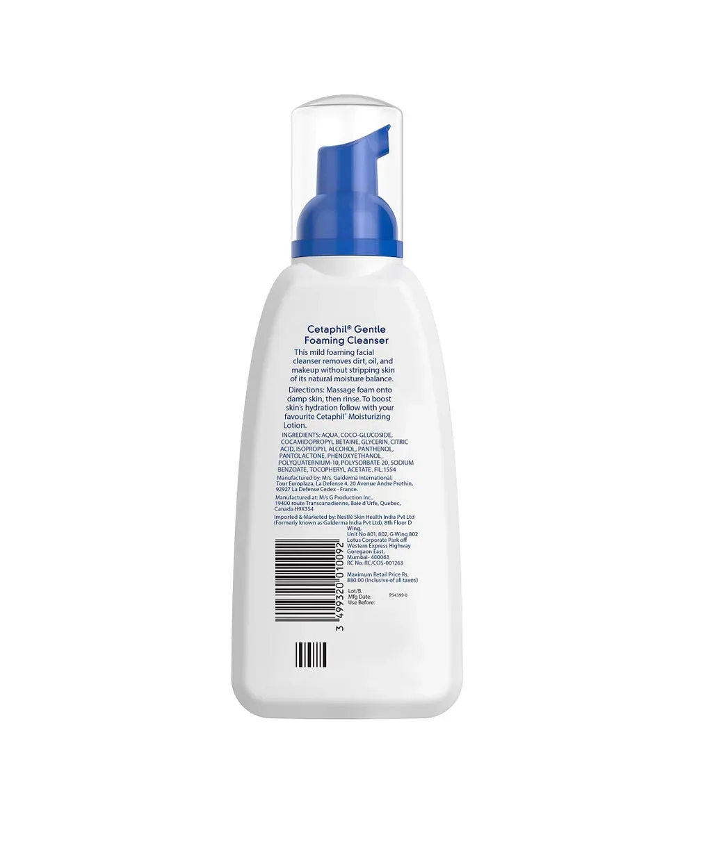 Cetaphil Gentle Foaming Cleanser | Face Wash with Vitamin E & B5 for All Skin Types